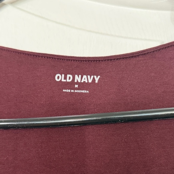 Old Navy Women's Dark Red Long Sleeve Bodysuit - Picture 2 of 4